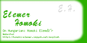 elemer homoki business card